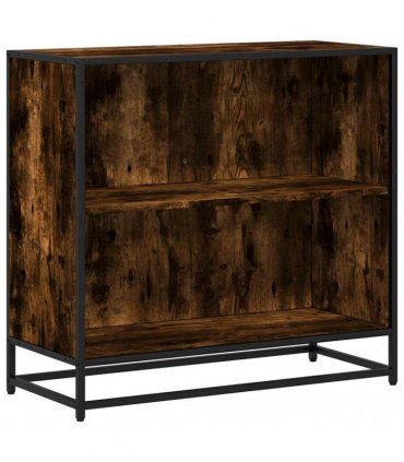 vidaXL Book Cabinet Smoked Oak 80.5x35x76 cm Engineered Wood