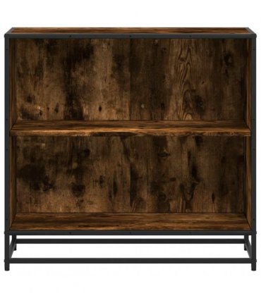 vidaXL Book Cabinet Smoked Oak 80.5x35x76 cm Engineered Wood