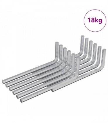 vidaXL Hex Key 4675 pcs Silver 20 x 52 mm Steel