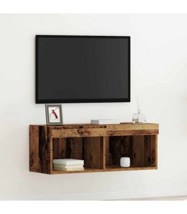 vidaXL TV Cabinet Set Old wood 80 x 30 x 30 cm Engineered Wood