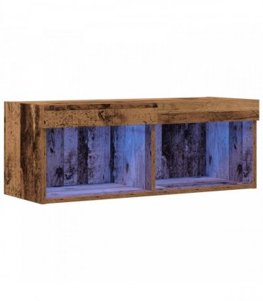 vidaXL TV Cabinet Set Old wood 80 x 30 x 30 cm Engineered Wood