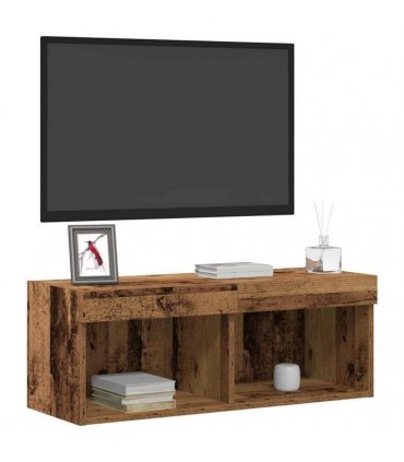vidaXL TV Cabinet Set Old wood 80 x 30 x 30 cm Engineered Wood