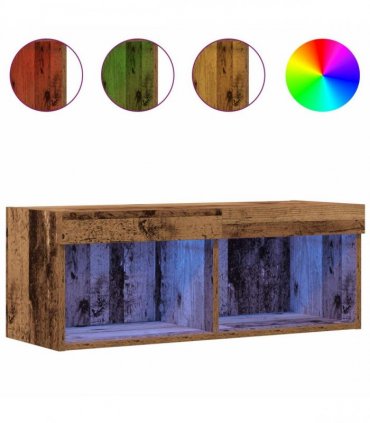vidaXL TV Cabinet Set Old wood 80 x 30 x 30 cm Engineered Wood
