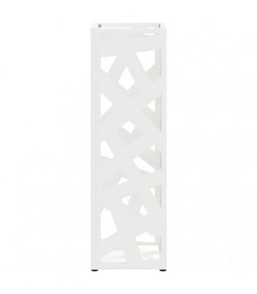 vidaXL Rain Umbrella Stand White 15.5 x 15.5 x 49 cm Steel
