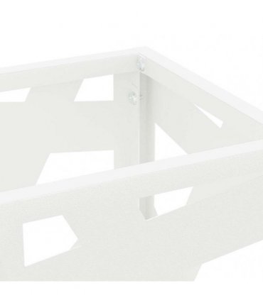 vidaXL Rain Umbrella Stand White 15.5 x 15.5 x 49 cm Steel