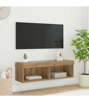 vidaXL TV Wall Cabinet Artisan Oak 100 x 30 x 30 cm Engineered Wood