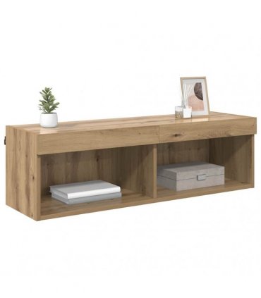vidaXL TV Wall Cabinet Artisan Oak 100 x 30 x 30 cm Engineered Wood