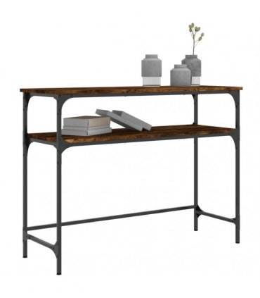 vidaXL Console Table Smoked Oak 100x35.5x75 cm Engineered Wood