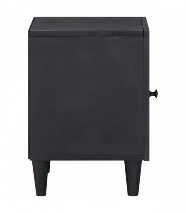 vidaXL Bedside Cabinet with Door 2 pcs Black 40 x 33 x 46 cm
