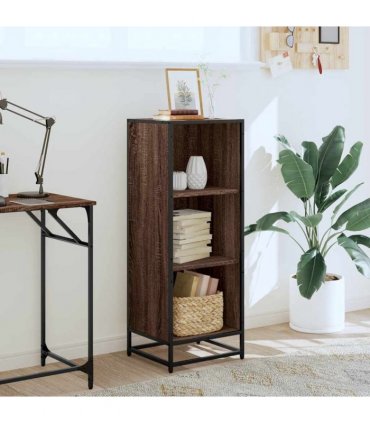 vidaXL Book Cabinet Brown Oak 40x35x107.5 cm Engineered Wood
