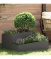 vidaXL Garden Planter Black 80 x 80 x 50 cm Cold-rolled Steel