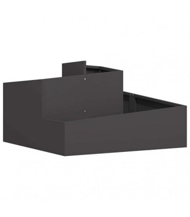 vidaXL Garden Planter Black 80 x 80 x 50 cm Cold-rolled Steel