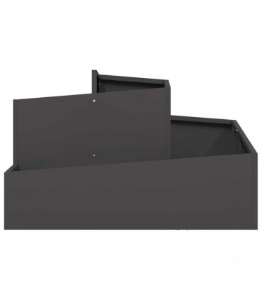 vidaXL Garden Planter Black 80 x 80 x 50 cm Cold-rolled Steel