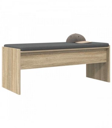 vidaXL Hall Bench with Cushion Sonoma Oak 103 x 38 x 40 cm