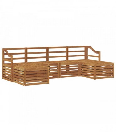 vidaXL Sofa Sets 6 pcs Natural Solid Acacia Wood