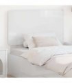 vidaXL Headboard Gloss White Engineered wood