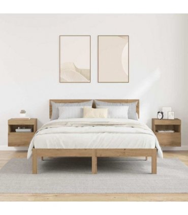 vidaXL TV Wall Cabinets with LED 2 pcs Artisan Oak 40 x 30 x 40 cm
