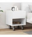 vidaXL Bedside Table White 40.5 x 40 x 48 cm Engineered Wood