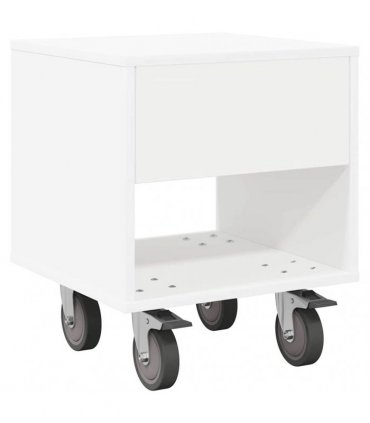 vidaXL Bedside Table White 40.5 x 40 x 48 cm Engineered Wood