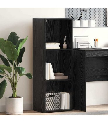 vidaXL Bookshelf Black Oak 40 x 30 x 114 cm Engineered Wood