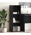vidaXL Bookshelf Black Oak 40 x 30 x 114 cm Engineered Wood
