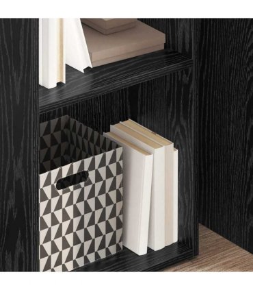 vidaXL Bookshelf Black Oak 40 x 30 x 114 cm Engineered Wood