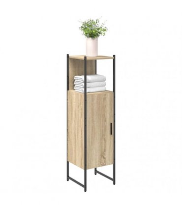 vidaXL Bathroom Cabinet Beige 33 x 33 x 120.5 cm Engineered wood