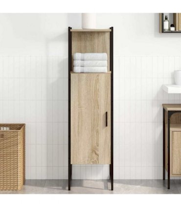 vidaXL Bathroom Cabinet Beige 33 x 33 x 120.5 cm Engineered wood