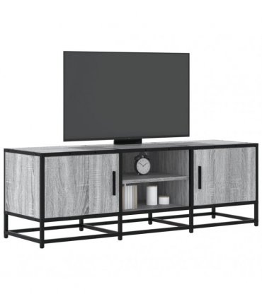 vidaXL TV Cabinet Grey Sonoma 120x35x41 cm Engineered Wood and Metal