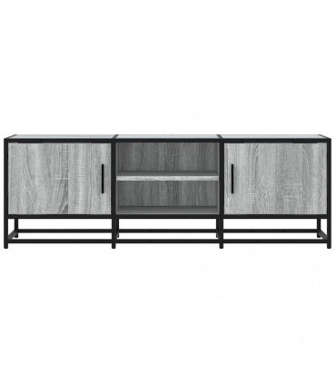 vidaXL TV Cabinet Grey Sonoma 120x35x41 cm Engineered Wood and Metal
