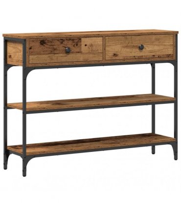 vidaXL Console Table Old Wood 100 x 25 x 75 cm Engineered Wood