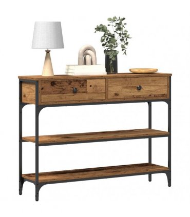 vidaXL Console Table Old Wood 100 x 25 x 75 cm Engineered Wood
