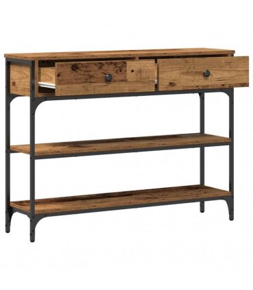 vidaXL Console Table Old Wood 100 x 25 x 75 cm Engineered Wood