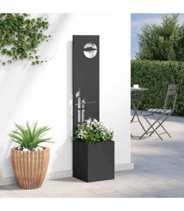vidaXL Garden Privacy Screen Black 32 x 150 cm Cold-rolled steel