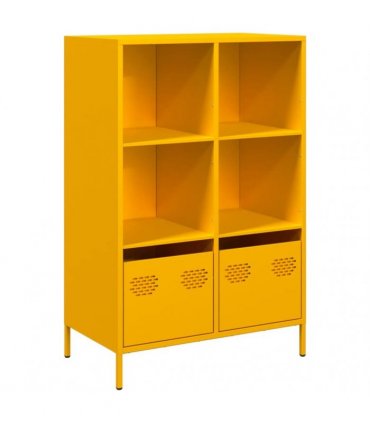 vidaXL Highboard Mustard Yellow 68x39x103.5 cm Steel