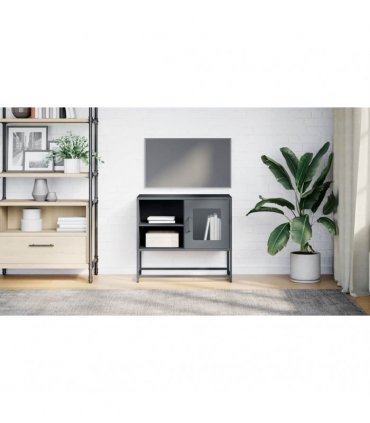 vidaXL TV Cabinet Anthracite 68x39x60.5 cm Steel