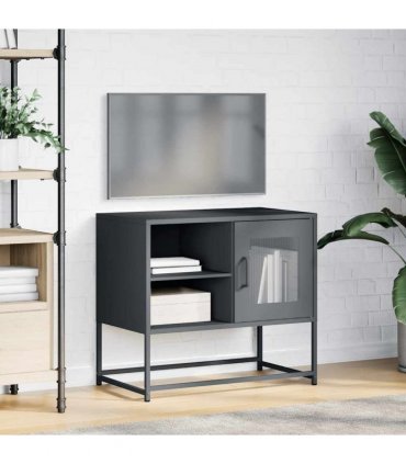 vidaXL TV Cabinet Anthracite 68x39x60.5 cm Steel