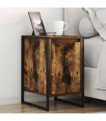 vidaXL Bedside Table 2 pcs Smoke Oak 39.5 x 30 x 50 cm Engineered Wood