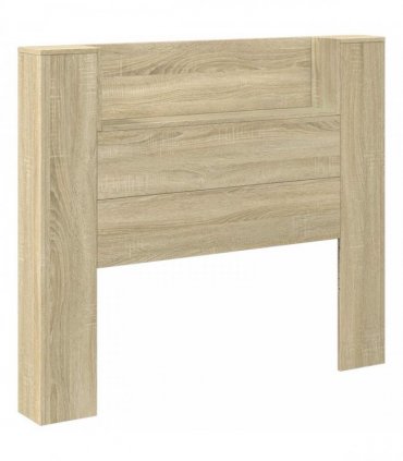 vidaXL Headboard Cabinet with LED Sonoma 120 x 16.5 x 103.5 cm