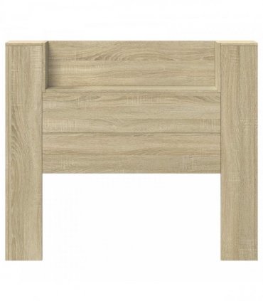 vidaXL Headboard Cabinet with LED Sonoma 120 x 16.5 x 103.5 cm