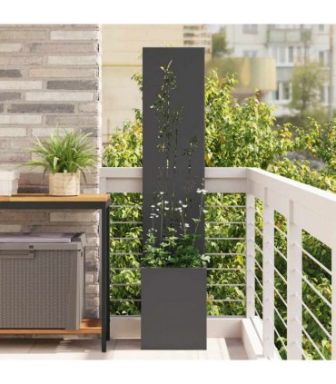 vidaXL Garden Privacy Screen Black 32 x 32 x 150 cm Cold-rolled steel