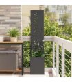 vidaXL Garden Privacy Screen Black 32 x 32 x 150 cm Cold-rolled steel