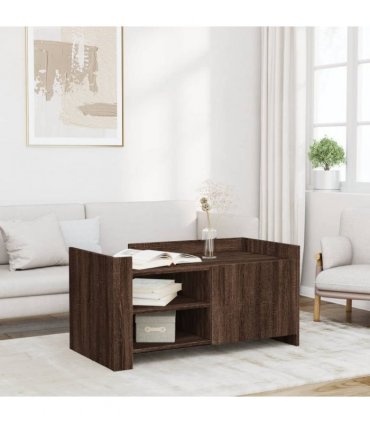 vidaXL Coffee Table Brown oak 100x50x50 cm Engineered Wood