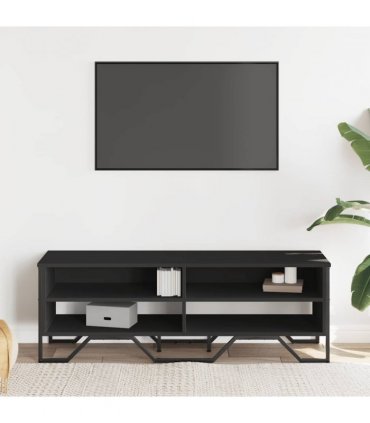 vidaXL TV Cabinet Black 122x34x41 cm Engineered Wood