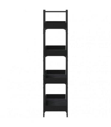 vidaXL Bookcase 4-Tier Black 100x33x145.5 cm Engineered Wood