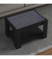 vidaXL Coffee Table with LED Black 73x53x45 cm Engineered Wood