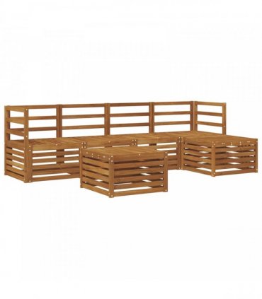 vidaXL Outdoor Sofa Set 6 pcs Natural