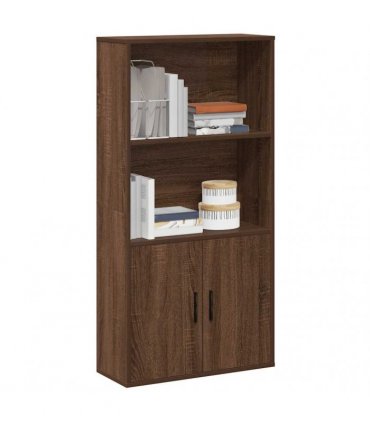 vidaXL Bookcase Brown Oak 60x24x120 cm Engineered Wood
