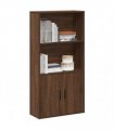 vidaXL Bookcase Brown Oak 60x24x120 cm Engineered Wood