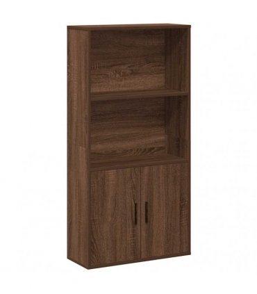 vidaXL Bookcase Brown Oak 60x24x120 cm Engineered Wood